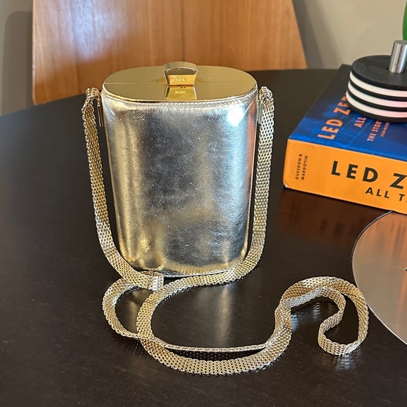 Rodo Vintage Goldtone Metallic Evening Wear Bag - Picture 3 of 12